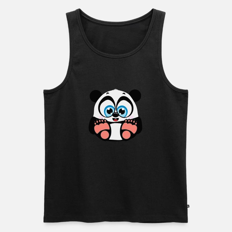 Percy Panda - Männer Premium Bio Tank Top - undefined