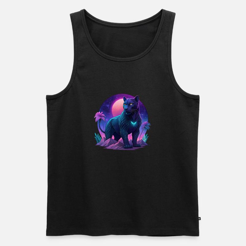 Schwarzer Panter - Männer Premium Bio Tank Top - Schwarz
