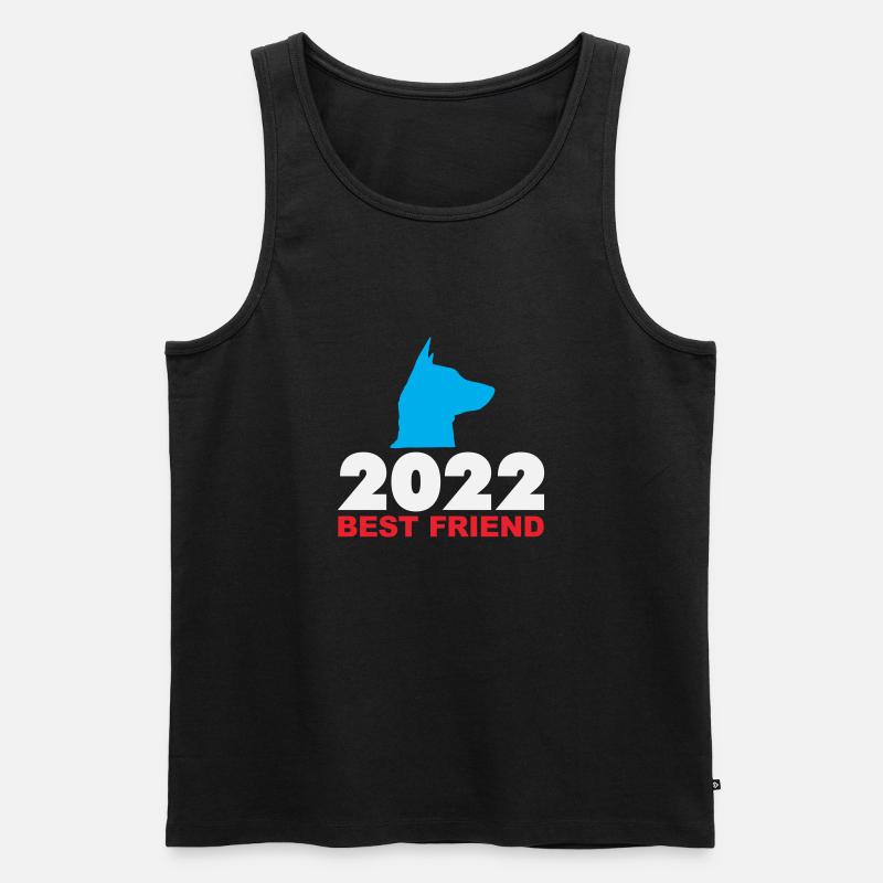 Das beste Freund Maskottchen 2022 - Männer Premium Bio Tank Top - Schwarz