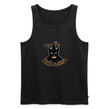 Halloween Witch Cat Spooky Black Cat Costume - Débardeur bio Premium Homme - noir - Devant - Michal (187cm)
