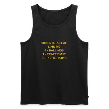 Ammunition Box 50 Caliber - Weapons - Men's Premium Organic Tank Top - black - Front - AI Model Male 178 light (178cm)