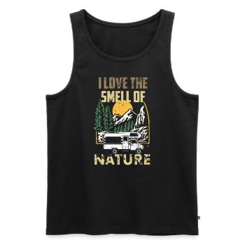 Camping Wohnmobil Ich liebe den Geruch der Natur ca - Männer Premium Bio Tank Top - Schwarz - Vorne - Michal (187cm)