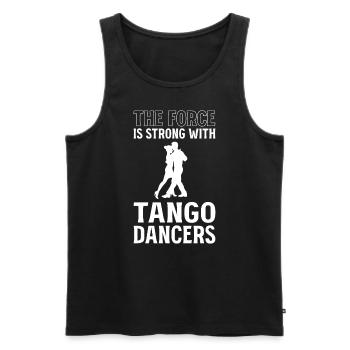 The Force Is Strong With Tango Dancers Tänzer - Männer Premium Bio Tank Top - Schwarz - Vorne - AI Model Male 178 light (178cm)