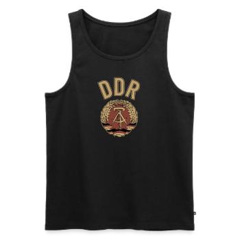 DDR, Osten, Ossi Geschenk - Männer Premium Bio Tank Top - Schwarz - Vorne - Michal (187cm)