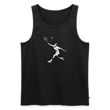 Badminton - Sports de balle - Badminton - Débardeur bio Premium Homme - noir - Devant - AI Model Male 178 light (178cm)