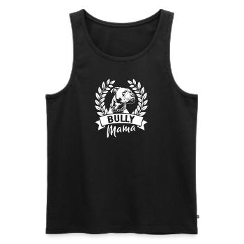 Bully Mama - Hundebesitzerin - Männer Premium Bio Tank Top - Schwarz - Vorne - Michal (187cm)