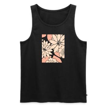 Fleurs - Printemps - Été - Fleurs - Débardeur bio Premium Homme - noir - Devant - Michal (187cm)