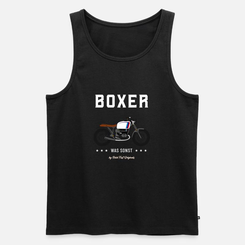 Boxer was sonst - Männer Premium Bio Tank Top - Schwarz