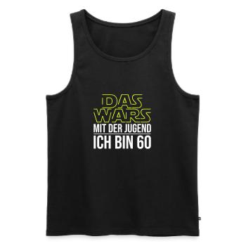 Das Wars mit der Jugend ich bin 60 - Männer Premium Bio Tank Top - Schwarz - Vorne - Michal (187cm)