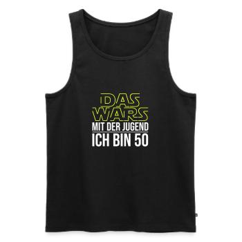 Das Wars mit der Jugend ich bin 50 - Männer Premium Bio Tank Top - Schwarz - Vorne - AI Model Male 178 light (178cm)