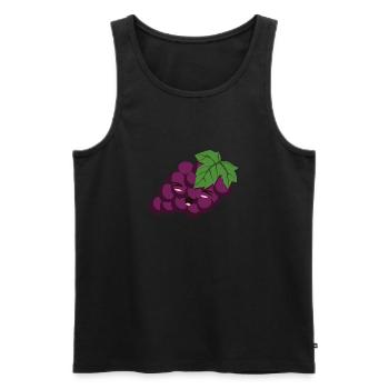 Grapes Fruits Kawaii Grapes - Men's Premium Organic Tank Top - black - Front - AI Model Male 178 light (178cm)