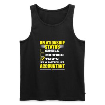Funny His and Her Gift Idea Accountant - Men's Premium Organic Tank Top - black - Front - AI Model Male 178 light (178cm)