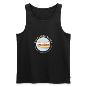Rhabarberkuchen / Rhabarber Baiser - Männer Premium Bio Tank Top - Schwarz - Vorne - AI Model Male 178 light (178cm)