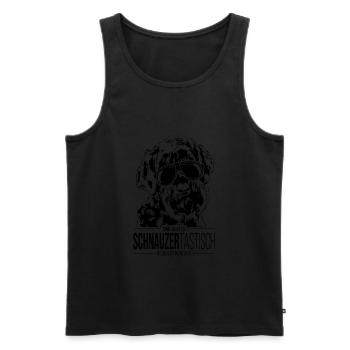 SCHNAUZERTASTISCH Riesenschnauzer Hundespruch Hund - Männer Premium Bio Tank Top - Schwarz - Vorne - Michal (187cm)