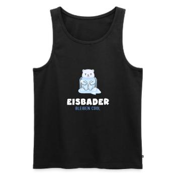 winterschwimmen eisbad winterbader kälteresistent - Männer Premium Bio Tank Top - Schwarz - Vorne - Michal (187cm)