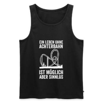 Achterbhan Kirmes Freizeitpark Vergnügungspark - Männer Premium Bio Tank Top - Schwarz - Vorne - Michal (187cm)