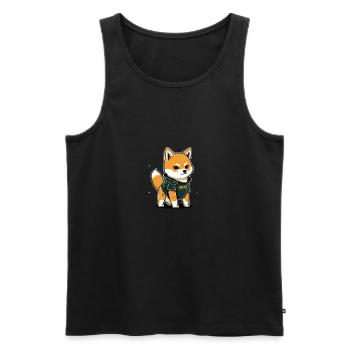 Cool Dog 2 - Männer Premium Bio Tank Top - Schwarz - Vorne - Michal (187cm)