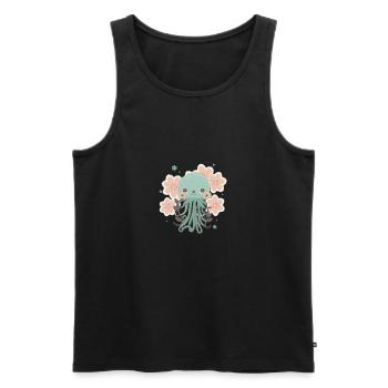 Affectionate Tentacles 2 - Men's Premium Organic Tank Top - black - Front - AI Model Male 178 light (178cm)