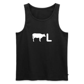 Kuhl, cool, lustige Sprüche, lustige Bilder, Fun - Männer Premium Bio Tank Top - Schwarz - Vorne - AI Model Male 178 light (178cm)