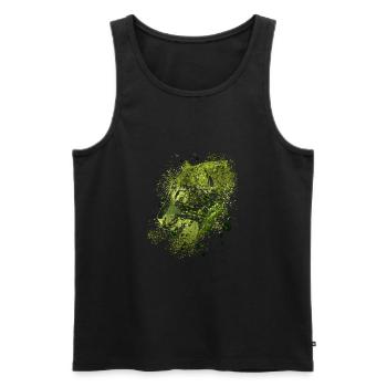 panther,cheetah,leopard,red,colorful,graffiti,green - Men's Premium Organic Tank Top - black - Front - Michal (187cm)