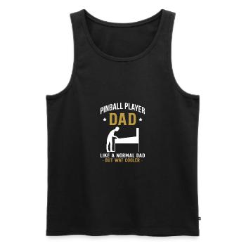 Pinball Player Dad Like A Normal Dad But Way Coole - Men's Premium Organic Tank Top - black - Front - Michal (187cm)