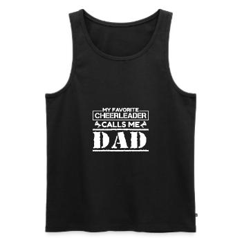 Ma pom-pom girl préférée m’appelle Dad Shirt - Débardeur bio Premium Homme - noir - Devant - AI Model Male 178 light (178cm)