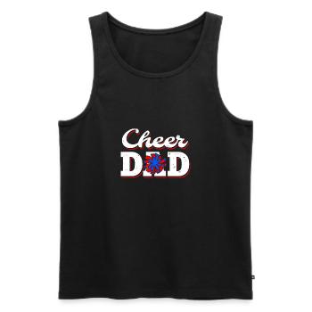 Cheer Dad Daddy Papa Father's Day Gift - Men's Premium Organic Tank Top - black - Front - AI Model Male 178 light (178cm)