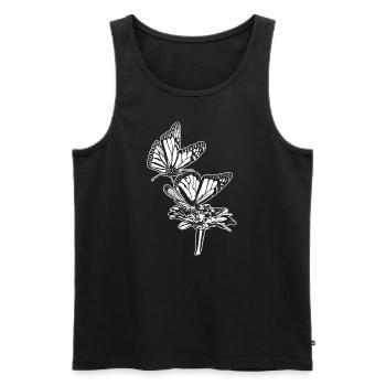 Monarch Butterfly Sketch Graphic Butterfly Lovers - Débardeur bio Premium Homme - noir - Devant - Michal (187cm)