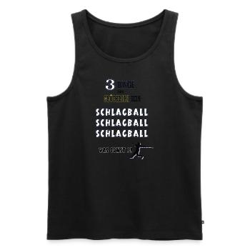 Schlagball Spieler Schlagballspiel Baseballspieler - Männer Premium Bio Tank Top - Schwarz - Vorne - Michal (187cm)