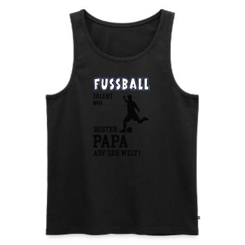 Fussball Bester Papa Vater Vatertag Geburtstag - Männer Premium Bio Tank Top - Schwarz - Vorne - AI Model Male 178 light (178cm)