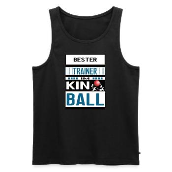 Beste Kinball Trainer Danke Kinballtrainer Coach - Männer Premium Bio Tank Top - Schwarz - Vorne - AI Model Male 178 light (178cm)