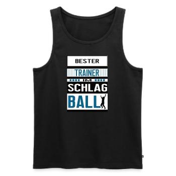 Schlagball Trainer bester Schlagballtrainer - Männer Premium Bio Tank Top - Schwarz - Vorne - Michal (187cm)