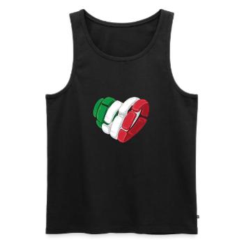 Ich Liebe Italien - Italienische Liebe - Männer Premium Bio Tank Top - Schwarz - Vorne - AI Model Male 178 light (178cm)