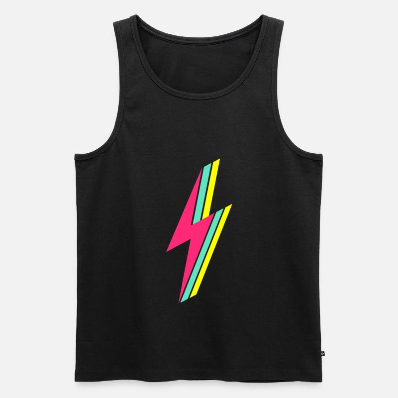 Blitz - Männer Premium Bio Tank Top - Schwarz
