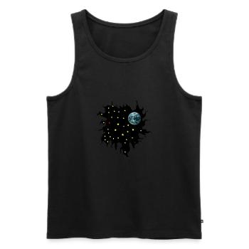 Galaxie - Männer Premium Bio Tank Top - Schwarz - Vorne - AI Model Male 178 light (178cm)