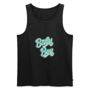 Baby Boy - Männer Premium Bio Tank Top - Schwarz - Vorne - AI Model Male 178 light (178cm)