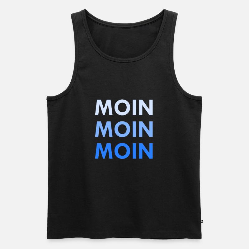 Moin Moin Moin - Männer Premium Bio Tank Top - Schwarz