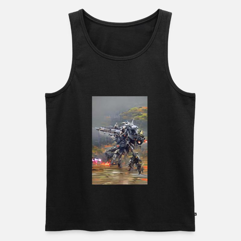 Mech Warrior - Männer Premium Bio Tank Top - Schwarz