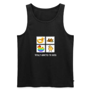 Duck collection Duck lovers "Duck good" - Men's Premium Organic Tank Top - black - Front - AI Model Male 178 light (178cm)