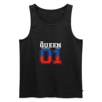 partner land king 01 prince Russland - Männer Premium Bio Tank Top - Schwarz - Vorne - AI Model Male 178 light (178cm)