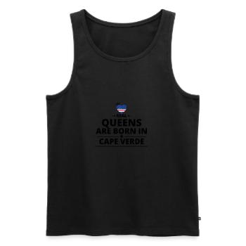 GESCHENK QUEENS LOVE FROM CAPE VERDE - Männer Premium Bio Tank Top - Schwarz - Vorne - AI Model Male 178 light (178cm)