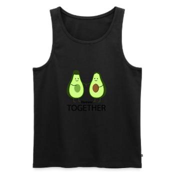 Together - Men's Premium Organic Tank Top - black - Front - AI Model Male 178 light (178cm)