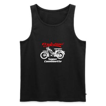 Zündapp Super Cobinette Cyclomoteur Culte - Débardeur bio Premium Homme - noir - Devant - Michal (187cm)