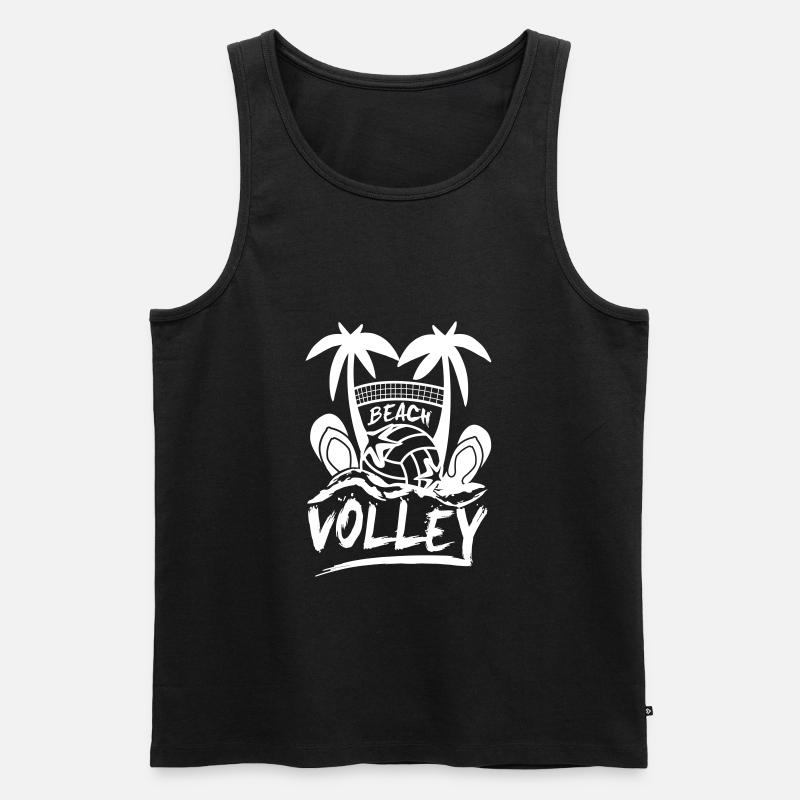 Strand VOLLEY - Männer Premium Bio Tank Top - Schwarz