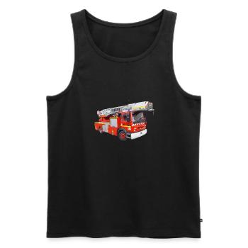 pompier EPA - Männer Premium Bio Tank Top - Schwarz - Vorne - AI Model Male 178 light (178cm)