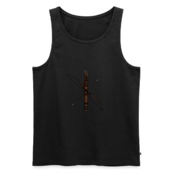 archery arrow bow crossbow target sports6 - Men's Premium Organic Tank Top - black - Front - AI Model Male 178 light (178cm)