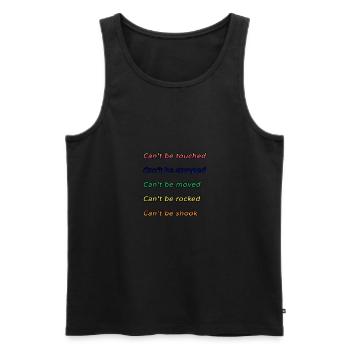 Cant be touched Roy Jones - Männer Premium Bio Tank Top - Schwarz - Vorne - AI Model Male 178 light (178cm)