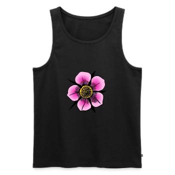 Motif Belle fleur comme idée cadeau - Débardeur bio Premium Homme - noir - Devant - Michal (187cm)