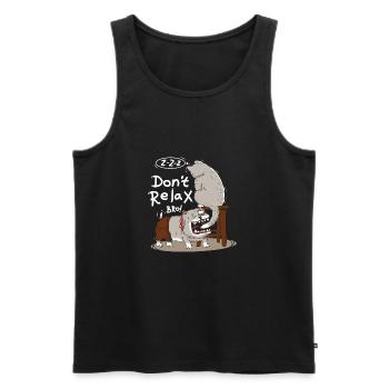 Dog eggs sleeping cat - Men's Premium Organic Tank Top - black - Front - AI Model Male 178 light (178cm)