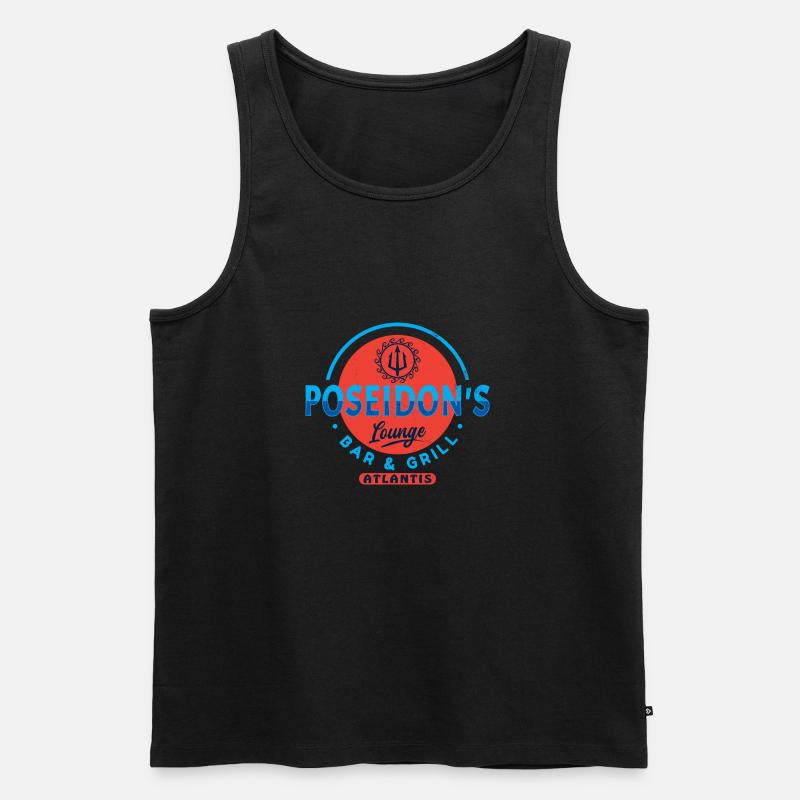 Poseidon - Männer Premium Bio Tank Top - Schwarz
